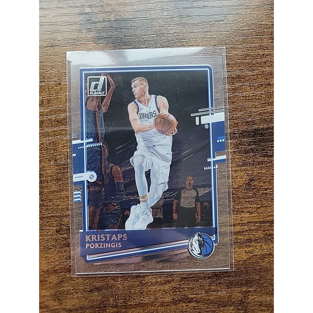 Kristaps Porzingis 2020-2021 Panini Donruss Clearly #9 - Dallas Mavericks